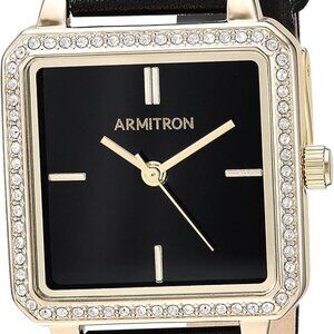 Designer Women's Leather Strap Watch with 30m Water Resistance & Crystal Bezel